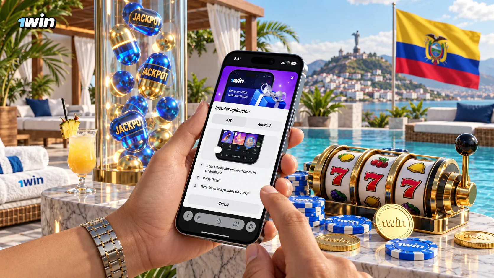 Casino 1Win en iPhone: acceso desde Safari y pantalla de inicio